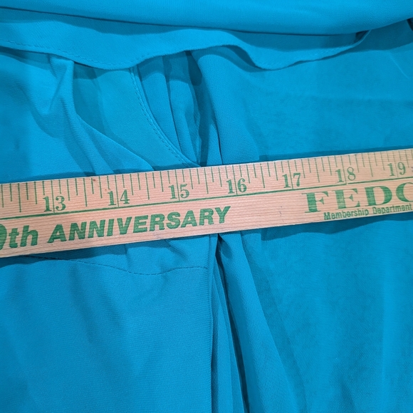 Joseph Ribkoff Teal Dress with Silver Accents - Picture 4 of 16